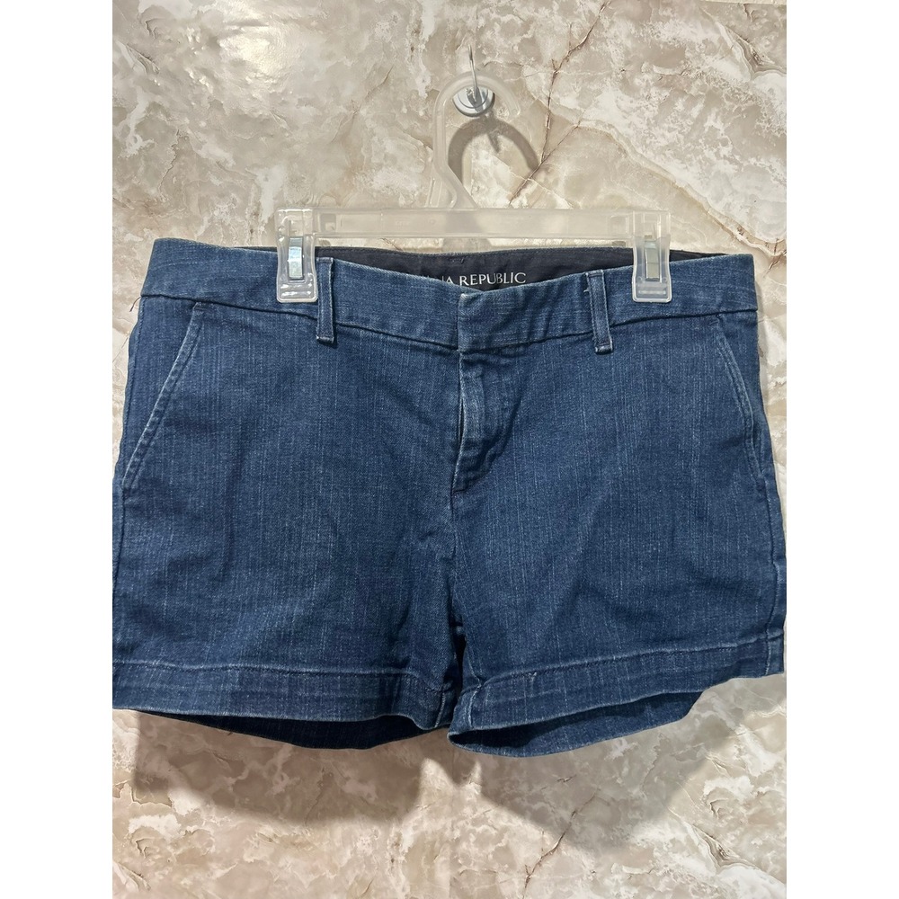 Banana Republic‎ Denim Shorts Dark Wash Stretch Casual Everyday Size 27